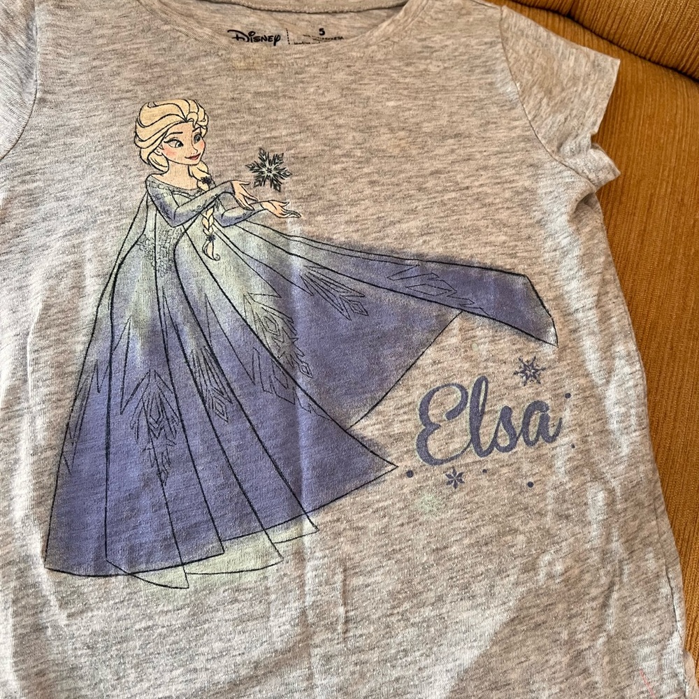 Disney Elsa Heather Gray T-Shirt